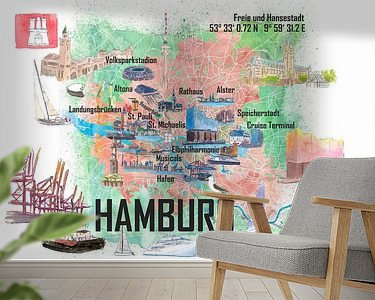 Voorbeeld van het werk in een kamer