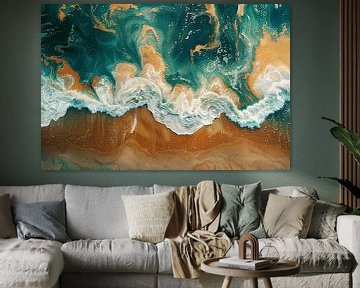 Abstracte golven aan de kust van Thea