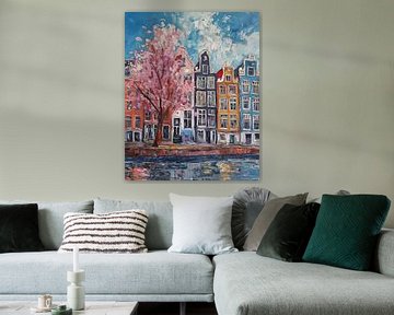 Amsterdam in Monet stijl van Thea