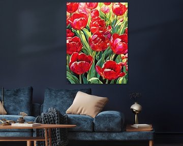 Rode tulpen van TOAN TRAN