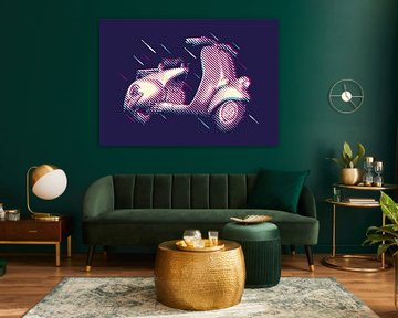 SCOOTER MOTORCYCLE CLASSIC GILTCH STYLE by Taufan Heriyansyah