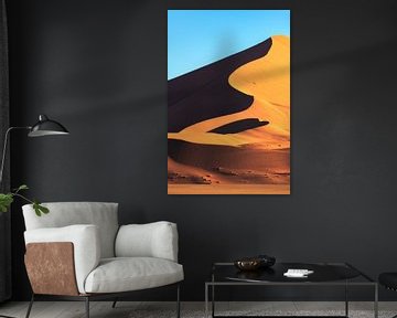 Namibie Sossusvlei Dunes avec jeu d'ombres sur Jean Claude Castor