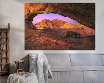 Namibia Alpenglühen an der Spitzkoppe von Jean Claude Castor