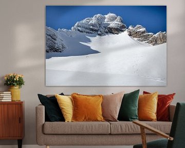 Berglandschap "Hohe Dachstein in de Winter" van Coen Weesjes