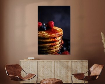 Pancakes close-up by Sidney van den Boogaard