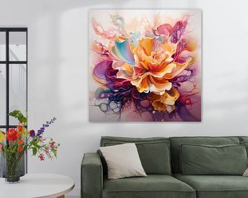 Vrolijke bloemen kunst van Thea