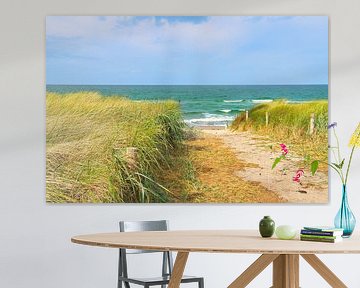 Am Strand der Ostsee mit Dünen von Martin Köbsch