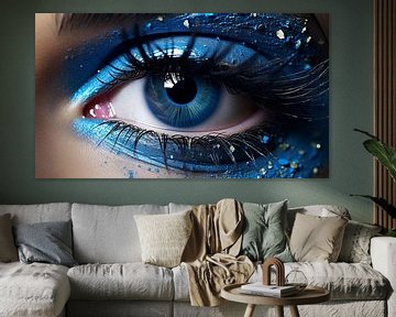 Maquillage pour les yeux bleus, mode art design sur Animaflora PicsStock
