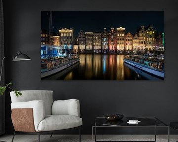 Amsterdam, der Damrak am Abend von Ad Jekel