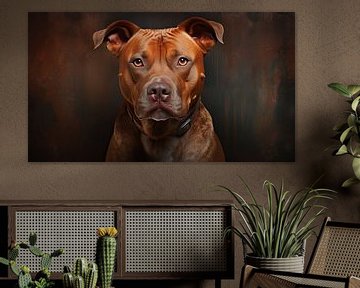 Portrait d'un pitbull terrier américain sur Animaflora PicsStock