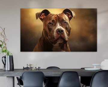 Portret van een Amerikaanse Pitbull Terrier van Animaflora PicsStock