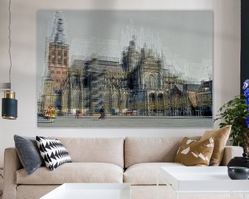 Unique multiple exposure of De Sint Jan in 's-Hertogenbosch