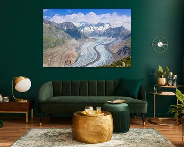 The Great Aletsch Glacier as seen from Riederalp Switzerland by Rob Kints