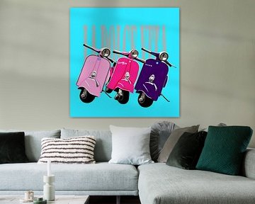 Vespa's on blue by Jole Art (Annejole Jacobs - de Jongh)