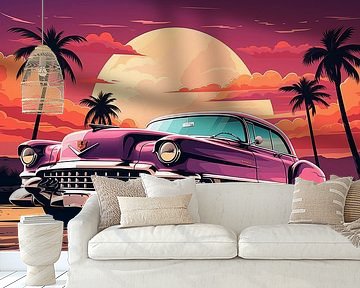 Illustration eines Cadillacs von Schwarzer Kaffee