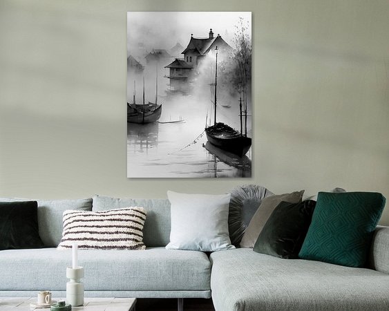 Voorbeeld van het werk in een kamer