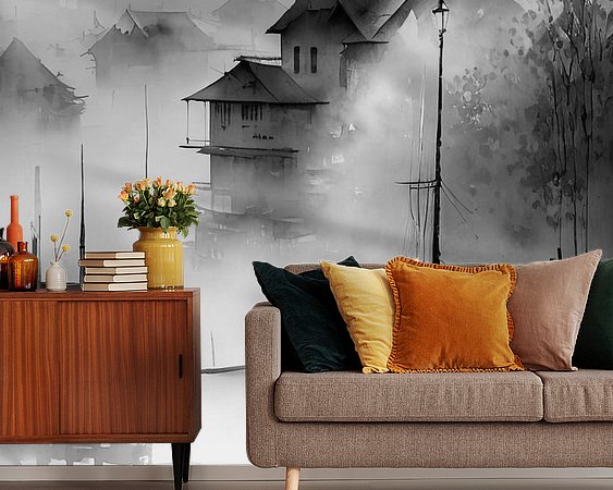 Voorbeeld van het werk in een kamer