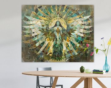 Vrouw Goud Groen | Gilded Nature's Empress van Kunst Kriebels