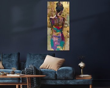 Colourful Female Portrait | Vivid Brushstroke Elegance by Art Whims