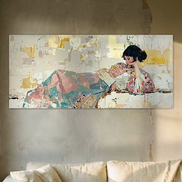 Frau Gold Abstrakt