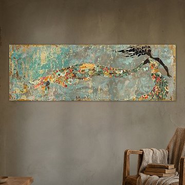 Vrouw Abstract Goud van Kunst Kriebels