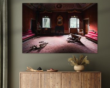 Abandoned Red Villa with Piano. by Roman Robroek - Photos of Abandoned Buildings