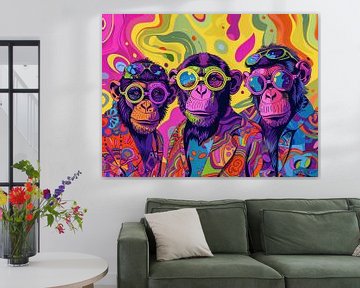 Trois singes pop art sur Frank Daske | Foto & Design