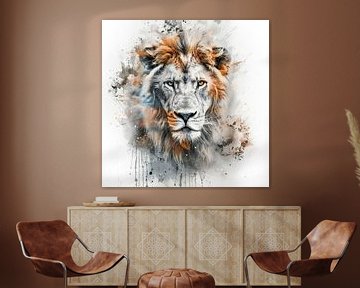 Illustration abstraite d'un lion sur ARTemberaubend