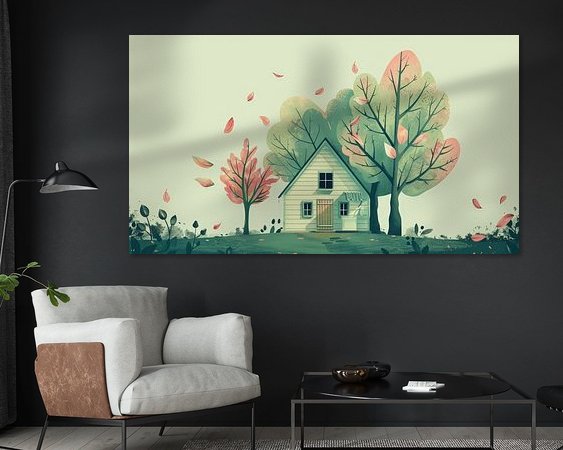 Voorbeeld van het werk in een kamer