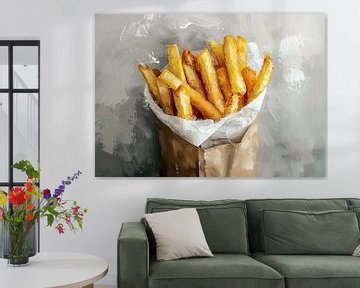 Modern Patty Art | Chuchotements d'or croustillant sur Peinture Abstraite