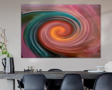 Abstract Modern "Colourful Whirlpool" by Tonny Verhulst