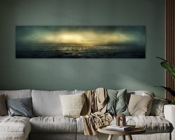 Mystieke mist over de zee