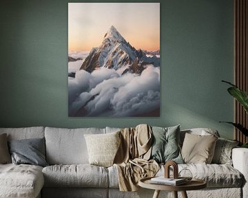 Berggipfel über den Wolken