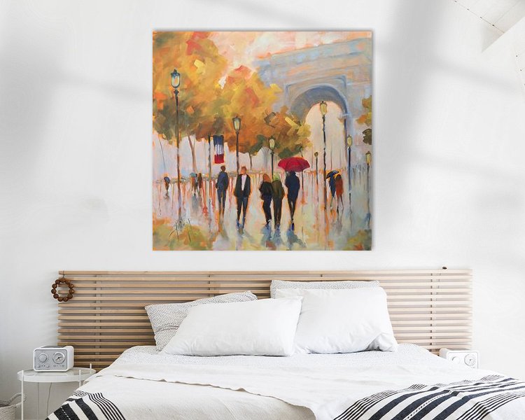 Voorbeeld van het werk in een kamer