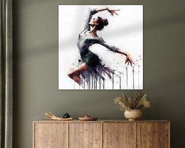 Aquarel Balletdanseres #2 van Chromatic Fusion Studio