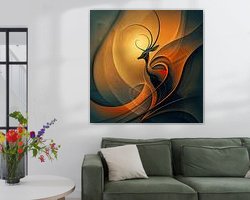 Voorbeeld van het werk in een kamer