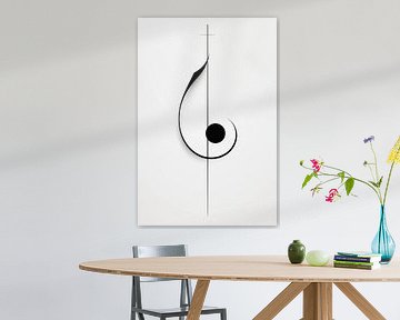 Minimale zwart witte muzieknoot van haroulita