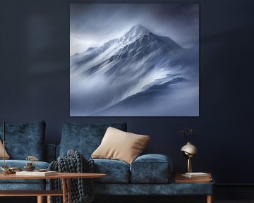 Alpenglow in winter