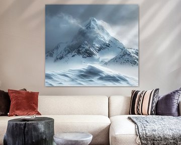 Snow cover over peaks