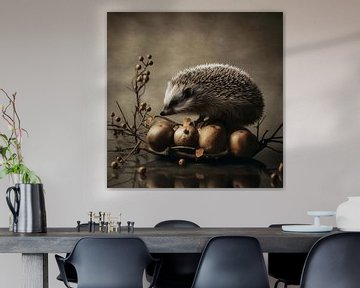 Still Life With Hedgehog by Jacky