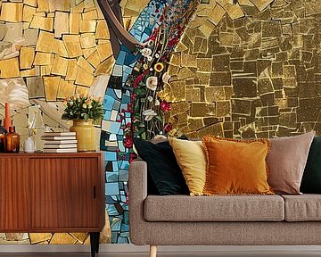 Vrouw Gouden Mozaïek van Kunst Kriebels