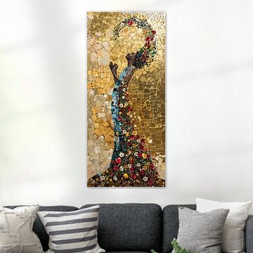 Frau Goldenes Mosaik