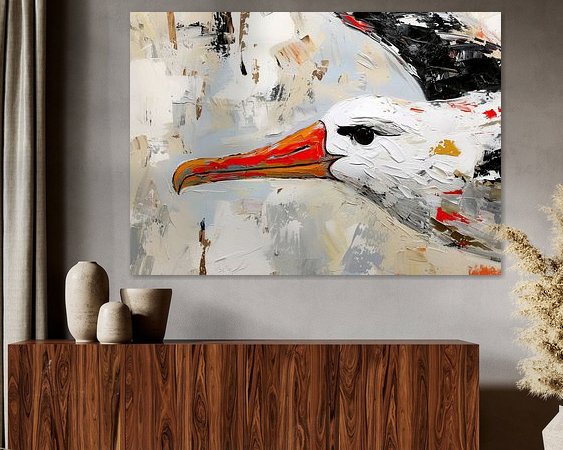 Voorbeeld van het werk in een kamer