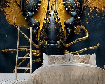 Lobster Luxe - Zwarte KREEFT op GOUD van Marianne Ottemann - OTTI