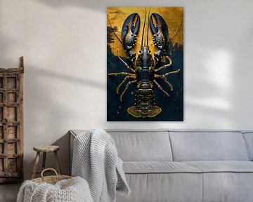 Lobster Luxe - CANCER noir sur or sur Marianne Ottemann - OTTI