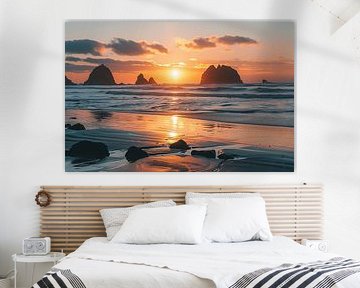 Coucher de soleil sur la mer