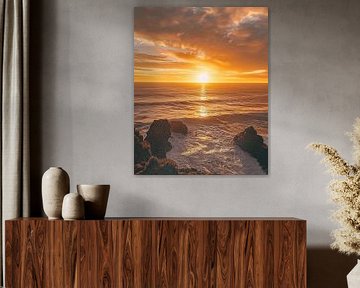 Le soleil embrasse la mer