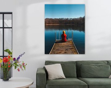 Femme sur un ponton