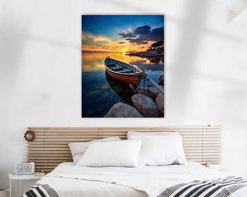 Mouillage au coucher du soleil