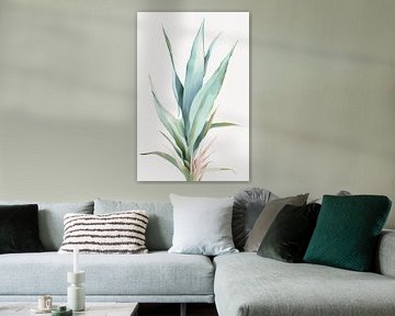 aquarell aloe vera von haroulita